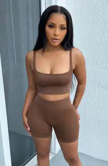 Two piece brown set