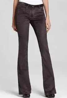 Theory - Sineli Sequoia Mauve Velvet‎ Velour Denim Flare Jeans - Size 6