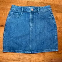 Garage High Waist Denim Mini Skirt