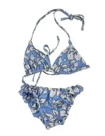 Princess Polly - Wonda Hawaiian Floral Bikini Top & Bottoms in Blue & White