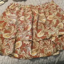 Shein curve paisley skirt
