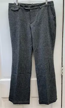 Eddie Bauer Blakely fit tweed wool silk dress pants fully lined women's 12