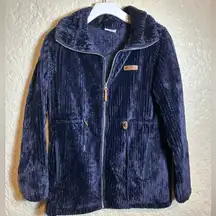 Columbia Women’s Blue‎ fireside long full zip sherpa fleece jacket size medium