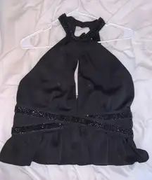 Black Halter Top