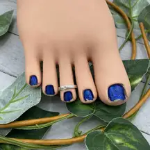 Sterling Silver High Polish Lines Toe Ring Midi Ring