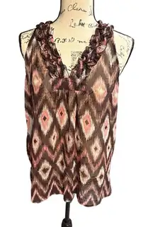 Larry Levine sleeveless sheer tank top