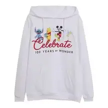 Disney Hoodie Celebrate 100 Years Of Wonder Womens 2XL Junior Mickey Pooh Tinker