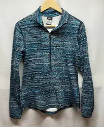 Nike Pro Blue Multi Color Pattern 1/4 Zip - Size L‎