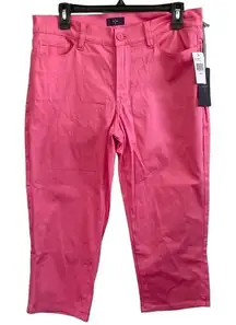 NWT‎ NYDJ Pink Petal Cropped Pants SIZE 8 Original Slimming Fit