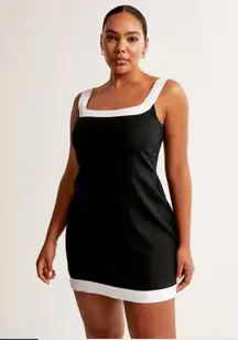 Linen Blend Wide-Strap mini dress