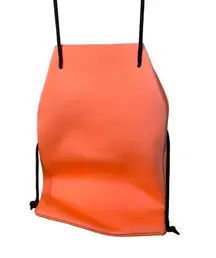 Triangl neon orange neoprene swimsuit bag backpack OS.