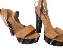Steve Madden Brown and Black Platform Shoes