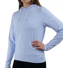 Rhoback Light Blue Tempo Performance Hoodie Womens