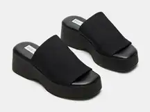 Women’s Steve Madden Slinky 30 Black Slide Platform Y2K Shoes Sz 10