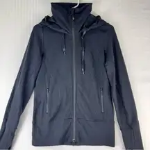 Lululemon Athletica Black Hooded Define Scuba Jacket Women’s Size 6 Nulu Fabric
