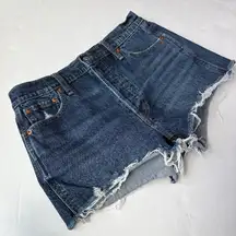 Women's Gap Denim Cheeky Shorts high rise Dark Indigo Size 28 6 Petite