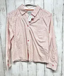 Brooks Brothers Blouse Women Size 6 Stripe Cotton Long Sleeve Button Down Shirt