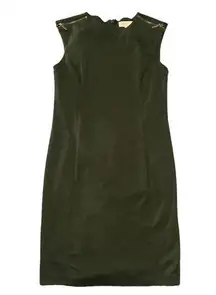 Michael Kors Michael  sleeveless dress womans size small green olive casual busin