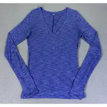 Lululemon Shirt Womens 4 Blue &go Everywhere Ultra Light Minimalist Lounge
