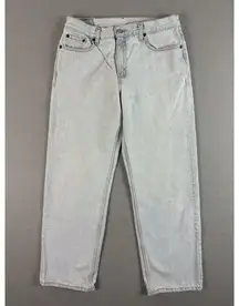 Vtg Levis 577 Jeans Womens 12 M Blue Light Wash Low Rise Loose Fit Y2K 32x30 *