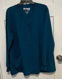 Womens Greys Anatomy By Barco Scrub Jacket Bahama Teal Size 2XL
