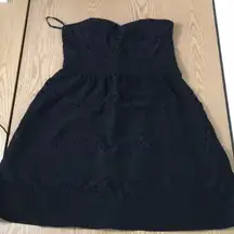 American Rag Lacey Strapless Padded Dress Black Size Medium