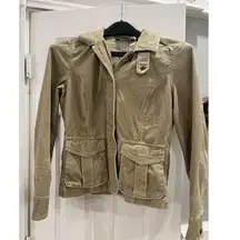 Eddie Bauer Corduroy Y2K Jacket Women Medium Chore Pocket Dainty Grunge Feminine