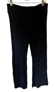 Bagatelle Navy Pull On Sweater Knit Pants Wide Leg‎ Size Large NWT Cozy Warm