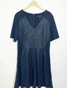 Robert Rodriquez Black Short Sleeve Snake Dress Size XL