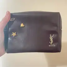 YSL Yves Saint Laurent Faux Leather VIP Exclusive Beauty Cosmetic Bag