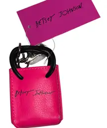 Betsey Johnson Pink Shopping Bag Charm