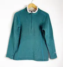 Kuhl Women’s Alaska 1/4 Zip Pullover Fleece Teal Size Large