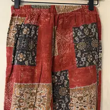 Patchwork graphic bohemian Harem pants