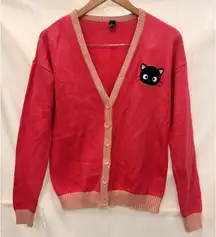 Hello Kitty x Forever 21 Chococat Pink Cat‎ Cardigan Sweater LIMITED EDITION
