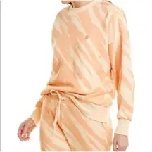 SWEATY Betty Essentials Orange Striped Sweatshirt Size Medium NEW