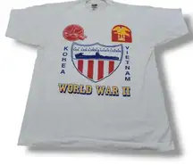 1990s Vintage  Shirt Size Large World War 2 T-Shirt Graphic Tee Unisex T-shirt