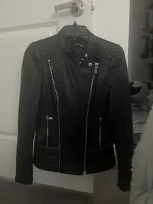 Black Faux Leather Jacket 