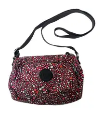 Kipling Heart Festival Crossbody Nylon Bag Purse HTF No Monkey Keychain