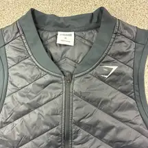 Gymshark Womens XL Retake Reversible Vest Black Quilted Vest Zip Up Athletic