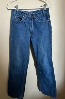 Vintage Orange Tab Levis 517 Boot Cut Jeans Sz 32 x 32 Mid Blue Made‎ In USA