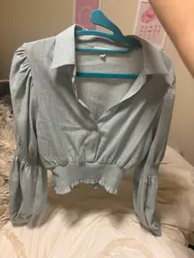 Long Sleeve Collared Button Up 