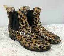 Magellan outdoors  leopard water shoes cheetah print rain boots womens size 8