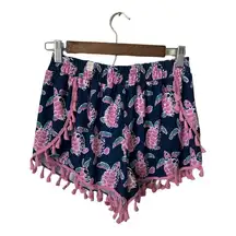 Simply Southern Turtle Pompom Shorts, size Small/Medium