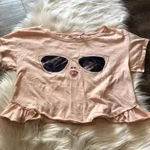 Juicy Couture  Sunglass Ruffle Crop Top