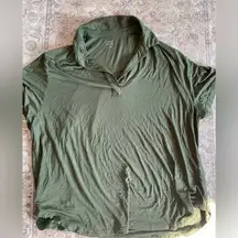 Cozy Earth Bamboo Lounge Short Sleeve Top Blouse Women’s Size XL Green