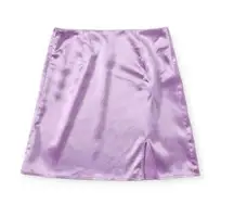 🆕Satin Side Zip Purple Mini Skirt