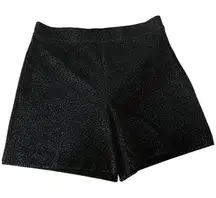 Ann Taylor Black Velvet Flocked‎ Leopard Print High Waist Shorts Sz 10 Chic Fall