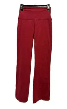 Beyond Yoga Women's High-Waisted Wide Leg Flare Pants Red Size M Activewear