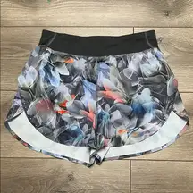 Lululemon Fast and Free Reflective High Rise 3" Shorts Luminescent Floral Grey 4