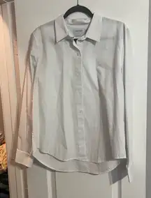 Calvin Klein Women's White Button Down Shirt